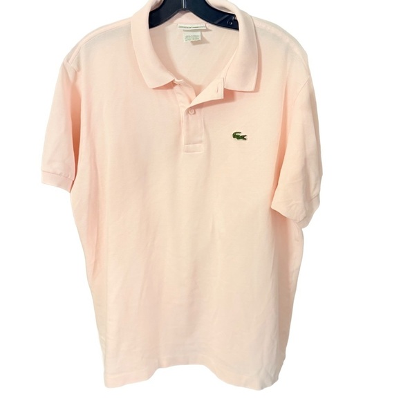 Lacoste Other - Lacoste Chemise RARE Men's Polo Shirt Mens Pink Cotton Made in France Sz 6 (XL)